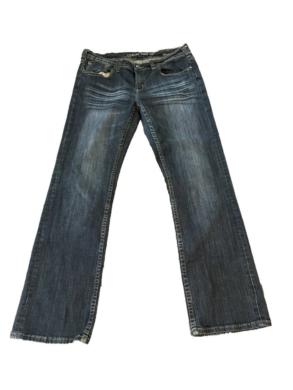 Cowgirl Tuff Co Womens Jeans 33x33 Stretch Dark Wash Western Rodeo Bootcut Ranch